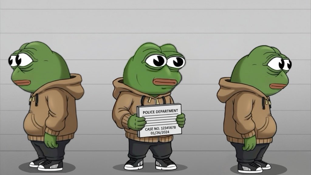 NFTNick010's tweet image. 🚨BREAKING NEWS🚨

Local authorities have confirmed the arrest of one exceptionally competent frog earlier this morning. Witnesses say the amphibian recognized widely from his $PFP fame was taken into custody after being caught doing his job far too well. 
Officers reported that…