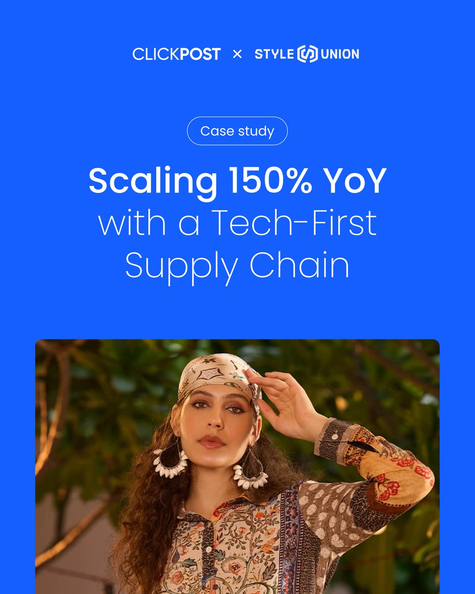 ClickPostTech's tweet image. @styleunion_in didn’t grow 150% YoY by chance.
They grew because their supply chain finally stopped holding them back.

When tracking, follow-ups, and exceptions run on automation instead of people, growth feels like momentum-not chaos.

#ClickPost #Ecommerce #Logistics