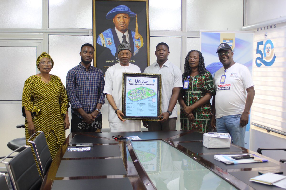UniGuide_NG's tweet photo. Honored to meet the VC, Prof. Tanko Ishaya, to discuss the future of UniGuide.
Grateful to the VC, DVC Prof. Gowon, and Prof. Sarah Lwahas for their support. Excited for what’s ahead!
#UniGuide #UniJos #CampusTour https://t.co/Rf32Tmy70V