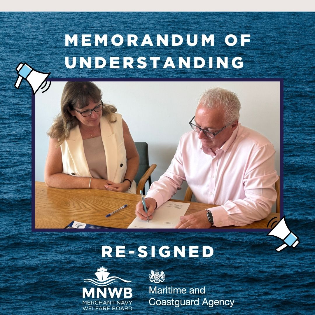 📢 Announcement  📢

We are excited to announce that we have re-signed the Memorandum of Understanding with the <a href="/MCA_media/">Maritime and Coastguard Agency</a>, reaffirming our shared commitment to the welfare of seafarers and fishers across the UK. 

Story 👇

mnwb.org/news/commitmen…