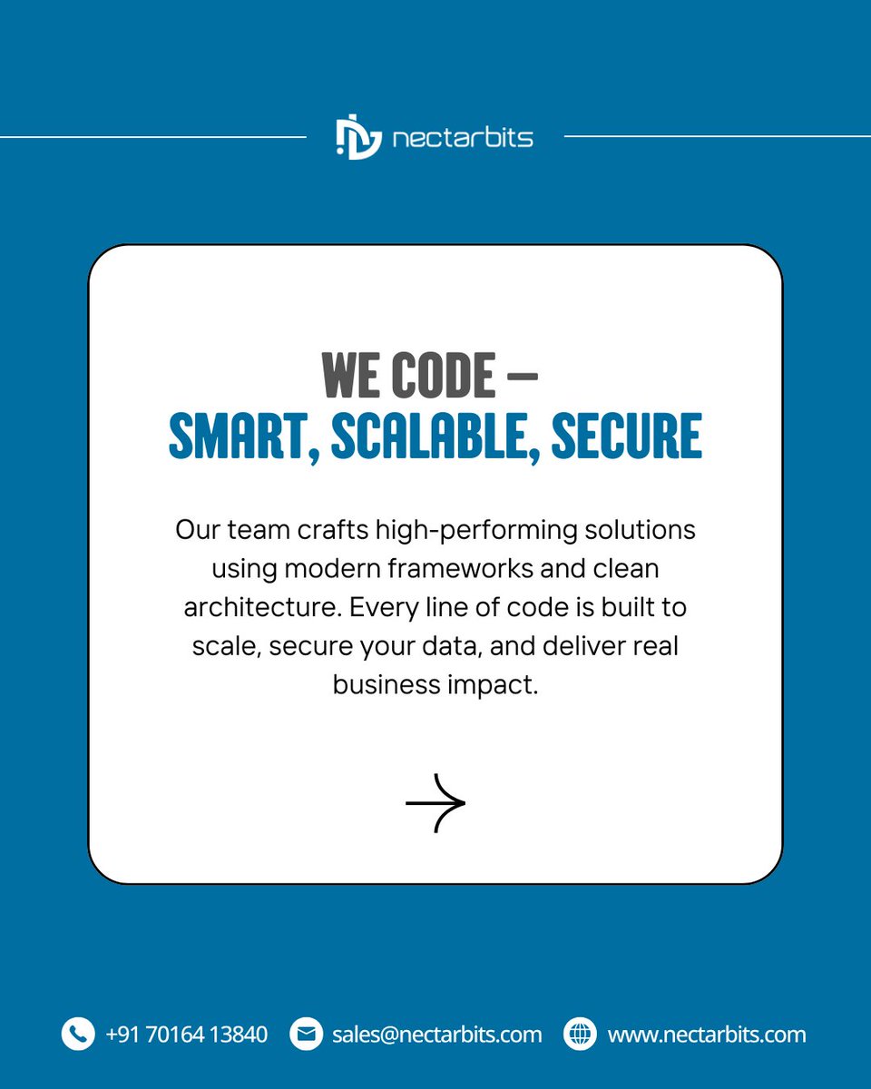 nectarbits's tweet image. Your success deserves a team that codes, cares, and collaborates. That’s what our developers do best. 🤝💻
#DedicatedTeam #HireTechTalent #SoftwareExperts #RemoteWork #Nectarbits