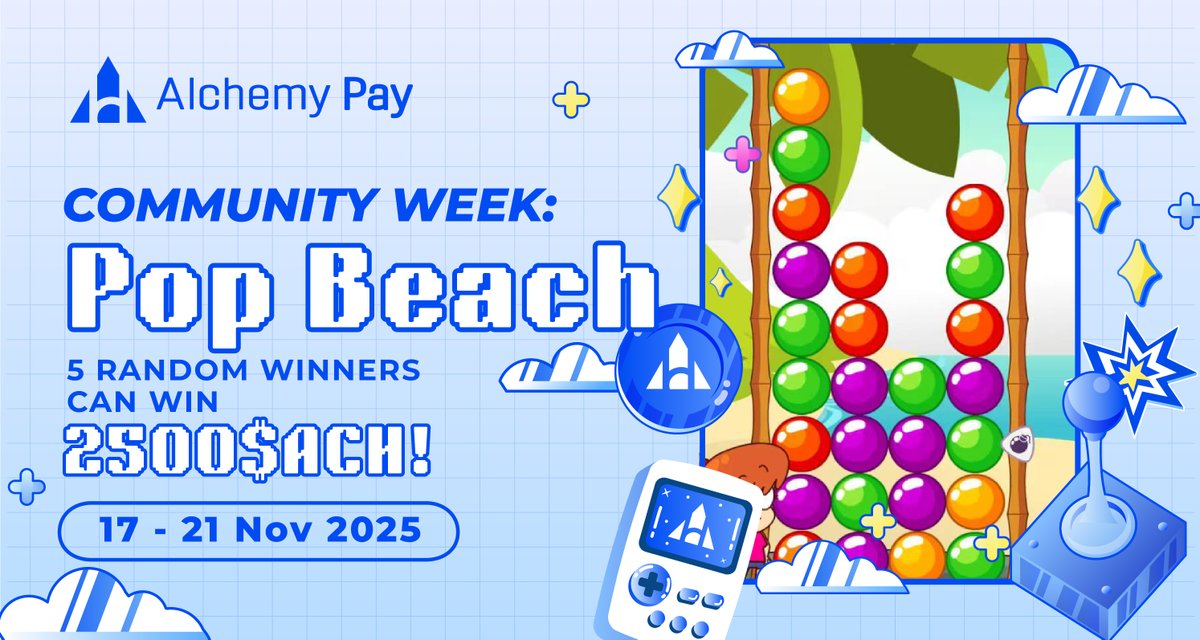 🎮Join the #AlchemyPay Telegram Community #Gaming Event!🎮

Embark on a thrilling gaming experience with the game and aim for the top to win fantastic prizes!

🎁5 top players share 2500 $ACH

Join now! t.me/alchemy_offici…

#Giveaway #fun #cryptocurrency