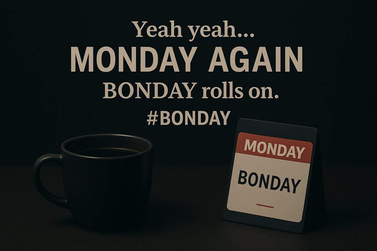 Base_monday's tweet photo. Yay yay, it’s Monday again.  
Bonday rolls on.  
Same pain, same chain. #Bonday #Base #basememe #memecoins #CryptoMarket https://t.co/c2Ih7bKrEh