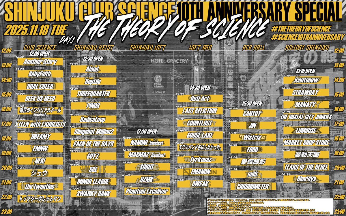明日は新宿サーキット1日目

HOLIDAY SHINJUKUで "MANATY"
ACB HALLで "愛探眼影"
2ステージ叩きます🥁

明日もRabityとSeekersに会えるの楽しみ🐰🦌
やったりましょ