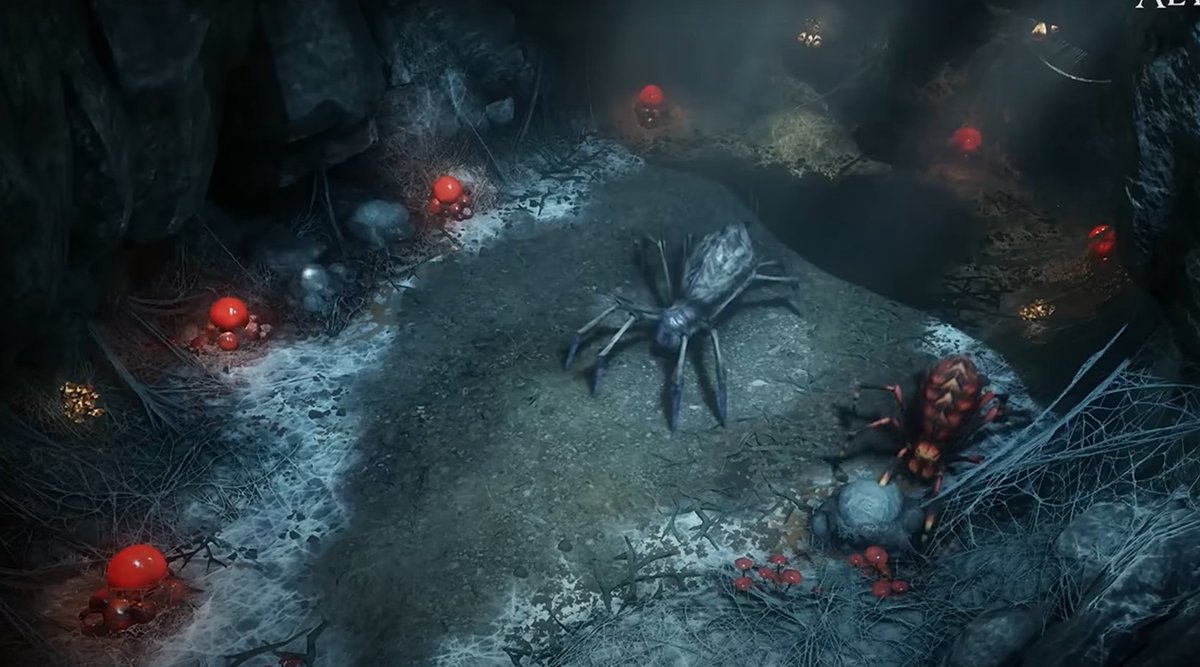 One of the scariest scenes in Aeternum <a href="/playnewworld/">New World: Aeternum</a> Upgraded my Inferno just to burn it all down! #itsybitsyspider #Valhalla #SoulSentinels screenshots daily #untilthefiresburnout not sure I'll miss getting caught in all the webbing 🕷️🕸️👀🤣