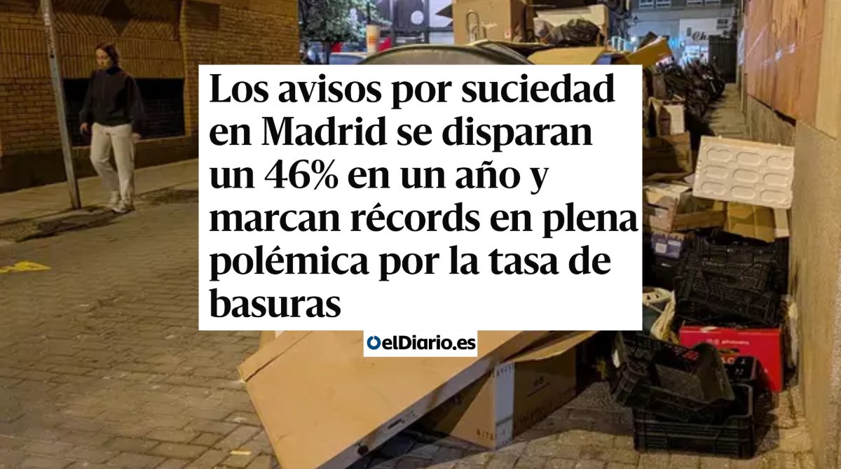 Rita_Maestre's tweet photo. Madrid está sucio. Esa es la realidad. Las incidencias han batido récord de la serie histórica en 2024. En un auténtico desastre de gestión Almeida sigue castigando a los barrios con contenedores llenos de basuras y calles llenas de mierda. Solo saben gobernar para los suyos. https://t.co/WoRn9xcSYS