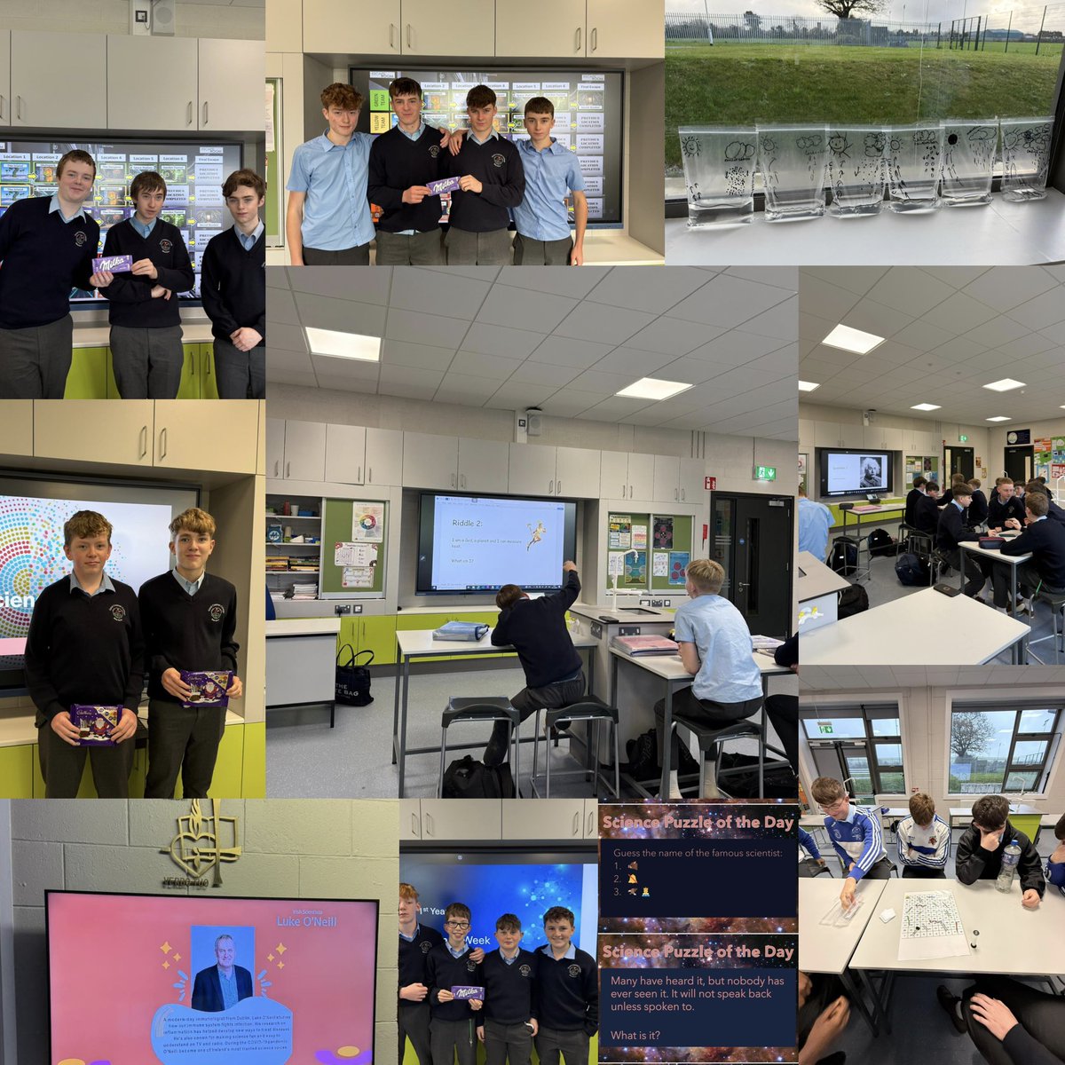 GCC_NewRoss's tweet image. Science Week 2025 in GCC 🔬The week brought daily riddles, Irish Scientist Displays, experiments, escape rooms, dissections &amp;amp; quizzes for each year group. #STEM #scienceweek2025 🔭🥼🧪