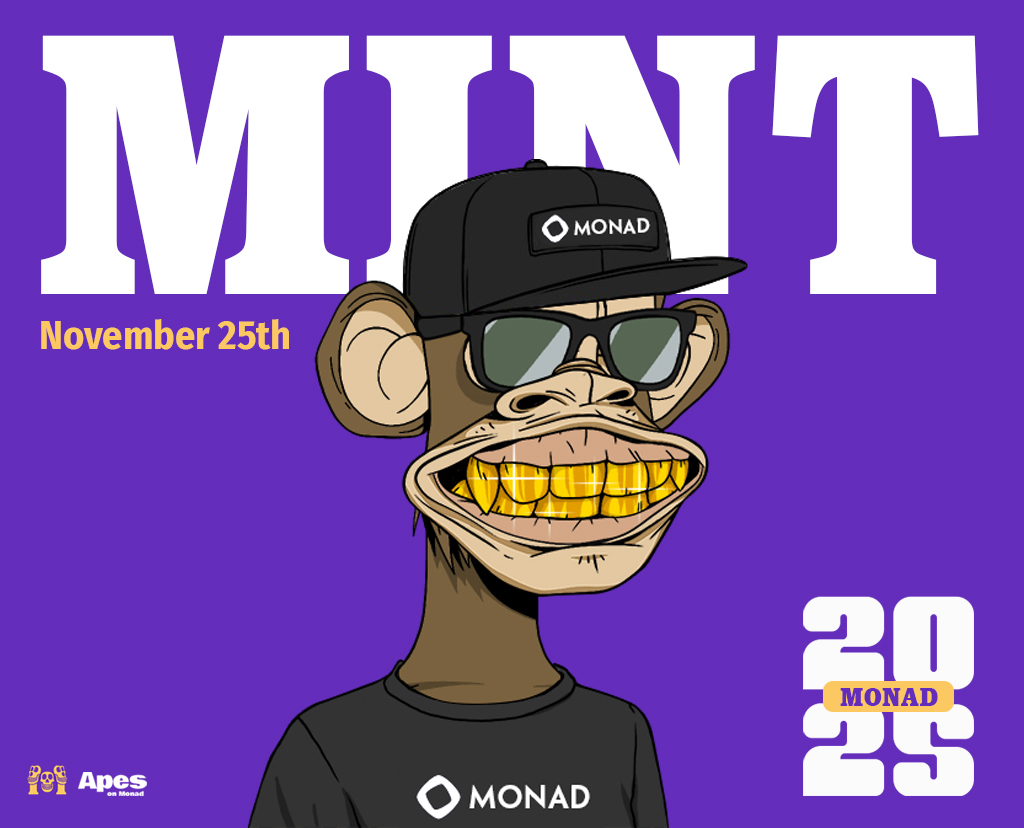ApesMonad's tweet image. APES MINTING ON NOVEMBER 25 🚨

Mint details we annouce soon!

Check your APELIST: check.apesmonad.xyz

APELIST is FREE MINT! 💎

Drop your MONAD address if you want to join the APELIST 👇