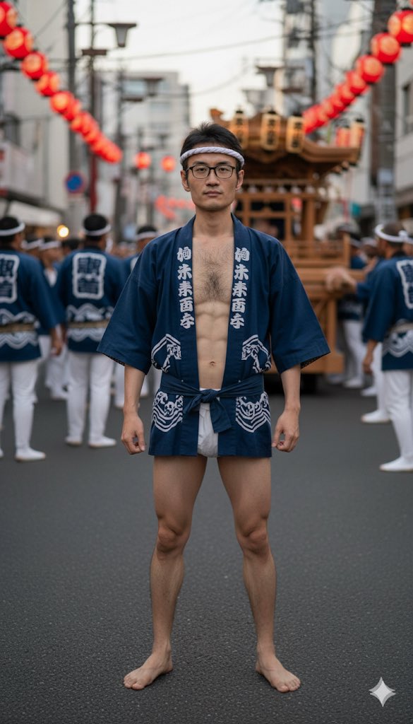 自分の写真を元にAIさんに描かせてみた
胸毛有り無しバージョン

※注意、実際の人物はこんなにガタイ良くないです