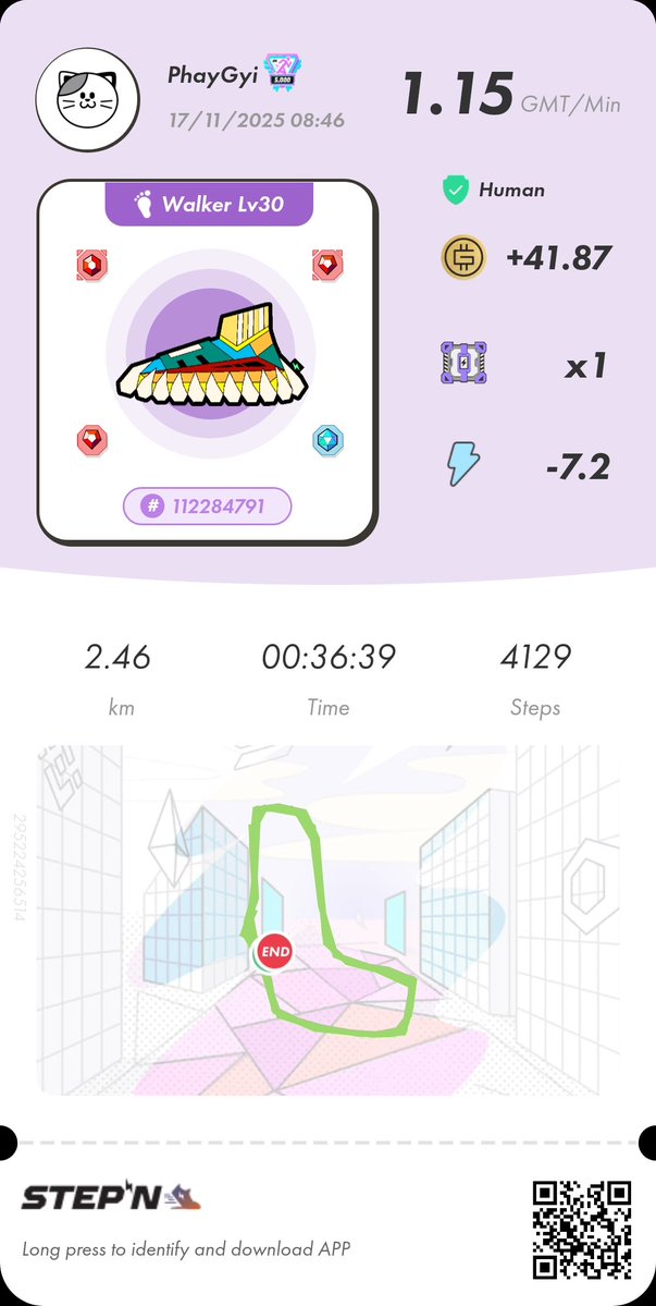 PhayGyi11's tweet image. Usual  walk with @Stepnofficial
Activation code: 96973878
#ProofOfSTEPN
#MOVETOEARN #fitness #STEPNEnergy
#STEPNRun
#STEPNValentine