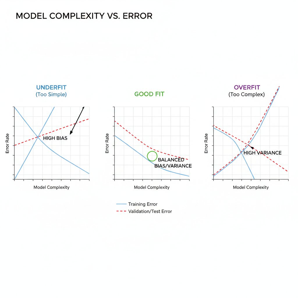 ma113_tp's tweet image. Overfitting: When a model learns training data too well, including noise and outliers. It fails on new data. Solutions: cross-validation, regularization, early stopping, more data. The balance between bias and variance.

#Overfitting #ML #ModelTraining