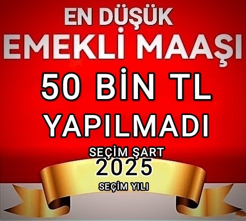 <a href="/tuncay17yenice1/">EYT & EF TUNCAY</a> .
En Düşük Emekli Maaşı 50 Bin TL Olsun
