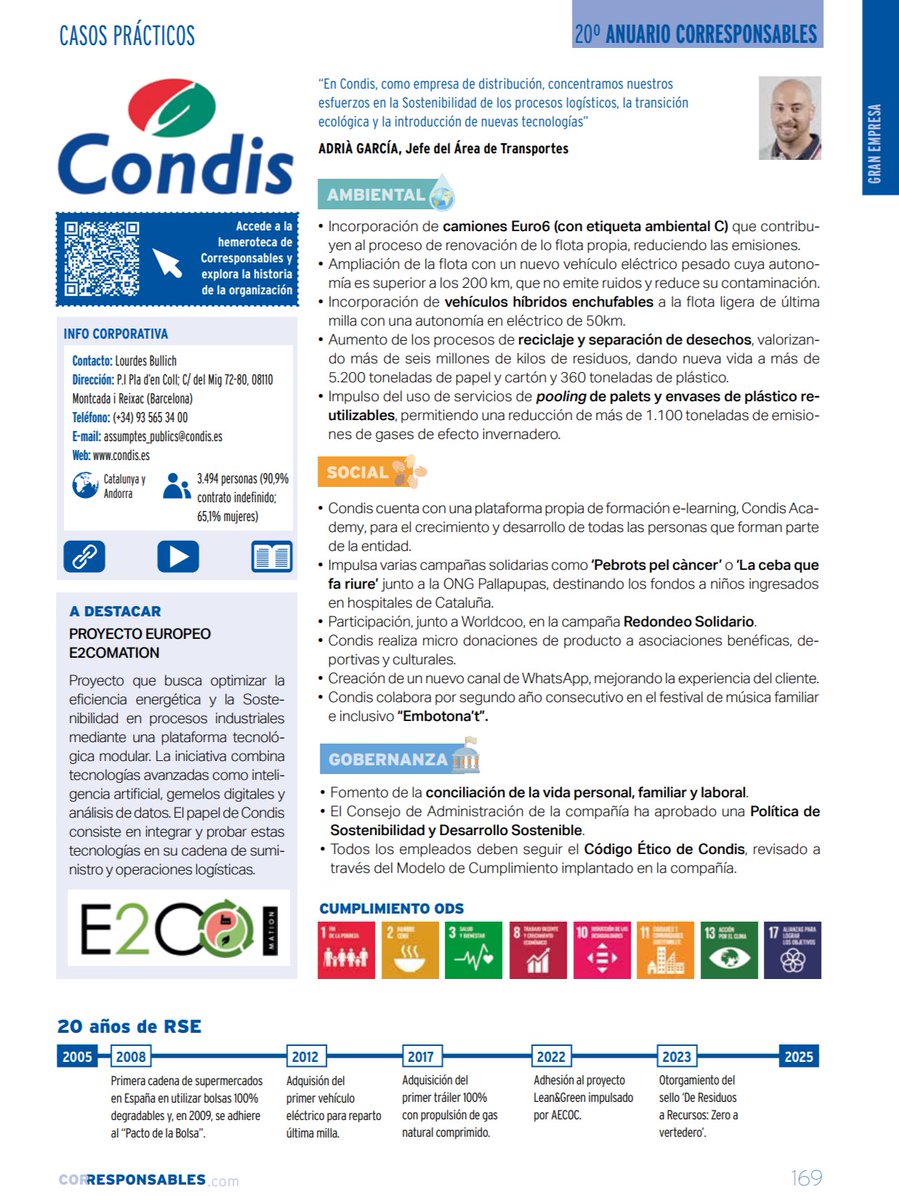 Corresponsables's tweet image. Descubre el Caso Práctico de #ESG de Condis en el #20AnuarioCorresponsables 👉 f.mtr.cool/wfhnmntuqj

🛒 #Condis sigue demostrando que la #distribución puede ser un motor de cambio positivo con una reducción significativa de su #huelladecarbono en los últimos años, gracias a la…