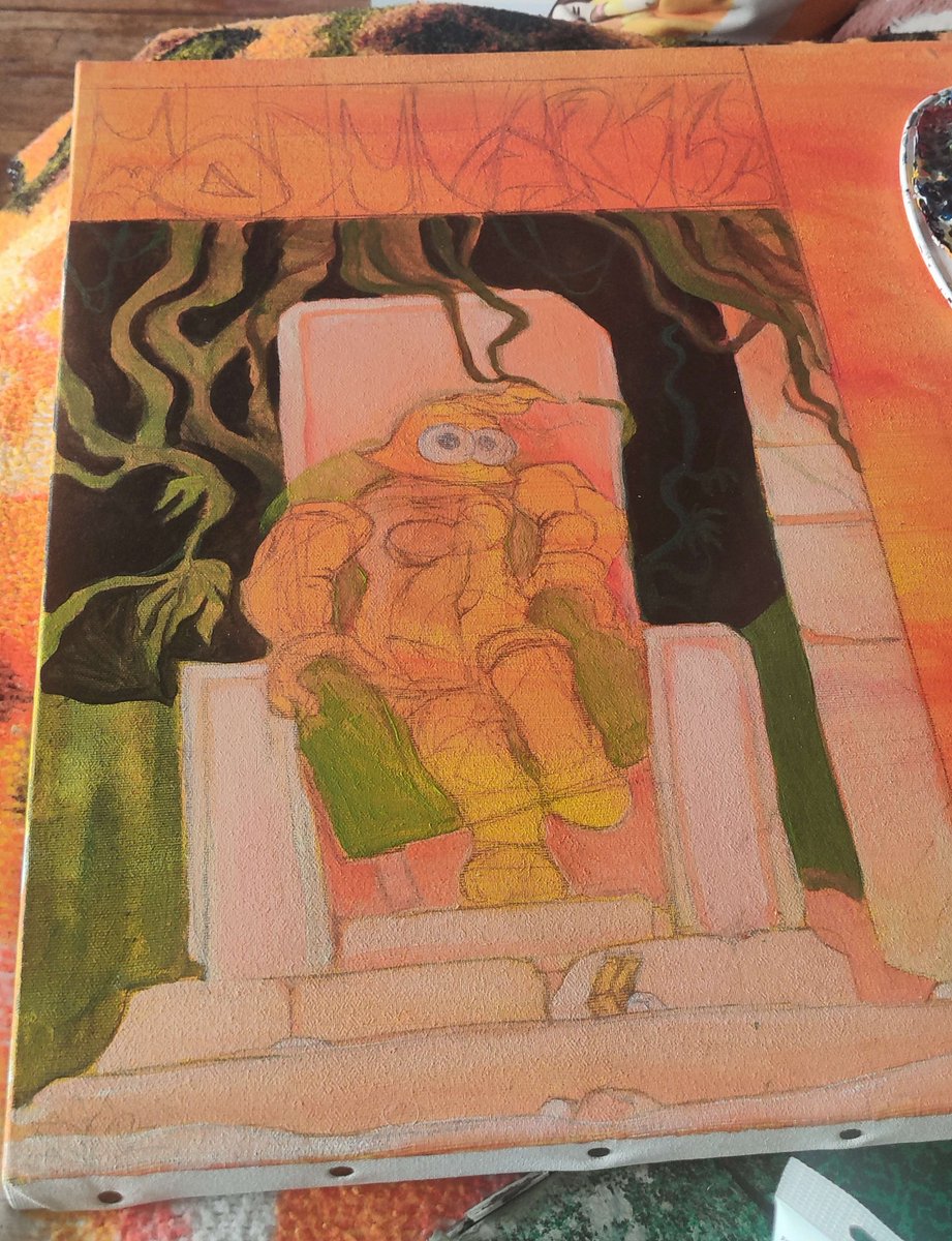 le_paparasite's tweet image. I am making a fan-comic entirely by trad art since a year now and this is a wip of the cover c:

#plok