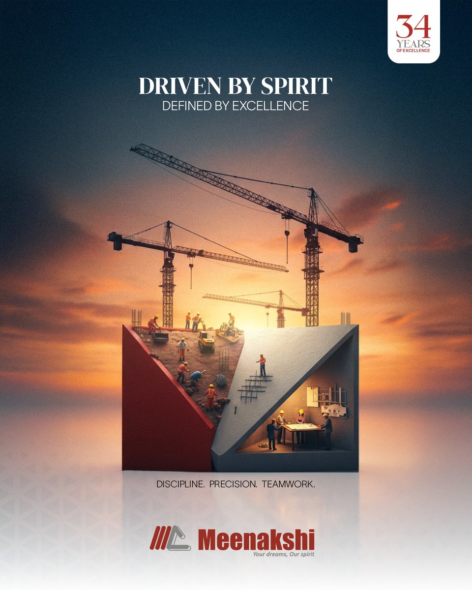 Meenakshi_Hyd's tweet photo. Behind every tower that touches the sky lies the spirit that never settles.
The spirit to deliver, to overcome and to build with integrity. That’s what drives the group and keeps every dream standing strong.
#YourDreamsOurSpirit #MeenakshiGroup #BuildingForGenerations https://t.co/rpnRQ2tmMG