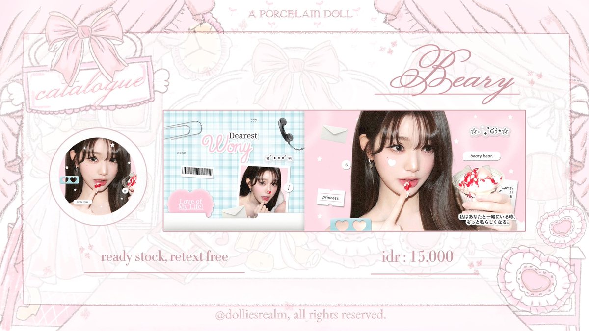 Wiu wiu, tolong repost? #zonauang

Hewoo! Lulu bawa layout ready stock / rs ian &amp; wonyoung hari ini. Harganya tertera di pictnya yaa 💝🍥