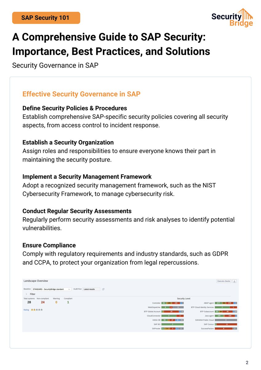 _securitybridge's tweet image. 🔐 Is your SAP Security strategy strong enough?

We’ve created a comprehensive SAP Security Cheat Sheet to help you navigate key challenges and implement best practices effectively. 

📖 Read the full blog for more insights: securitybridge.com/blog/what-is-s…