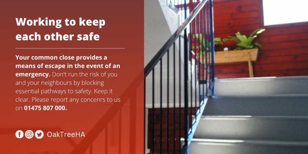 OakTreeHA's tweet image. It might be convenient but it isn&apos;t worth the risk. #KeepItClear #CommonClose firescotland.gov.uk/at-home/high-r…