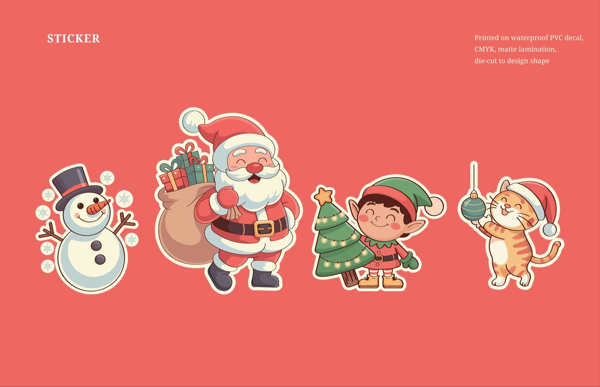 linhdesignerr's tweet image. New drop: Vintage Christmas Blessings sticker set 🎄✨
Nostalgic color palette, retro winter motifs, merch-ready vector layout.
Full project ↓behance.net/gallery/236142…
 #ChristmasDesign #VintageChristmas #StickerDesign #HolidayArt #VectorArt
 #CuteStickers