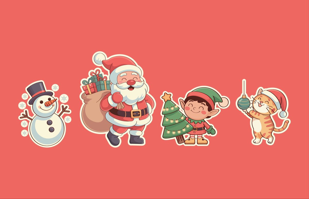 linhdesignerr's tweet image. New drop: Vintage Christmas Blessings sticker set 🎄✨
Nostalgic color palette, retro winter motifs, merch-ready vector layout.
Full project ↓behance.net/gallery/236142…
 #ChristmasDesign #VintageChristmas #StickerDesign #HolidayArt #VectorArt
 #CuteStickers