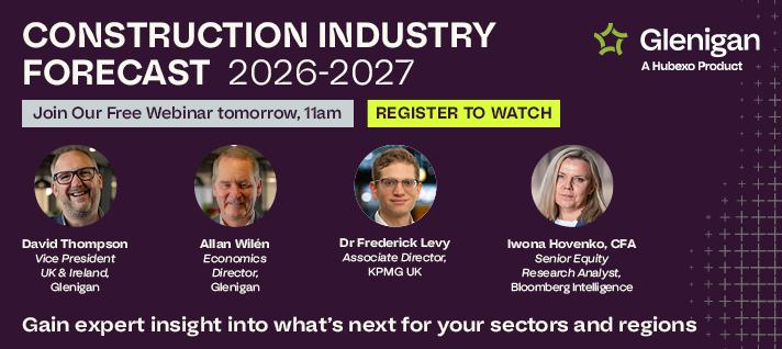 ⏳ Happening tomorrow! 

Glenigan’s Construction Forecast Webinar – 18 November, 11 AM GMT 

📈 Insight from Glenigan, KPMG, and Bloomberg Intelligence. 

🎁 Free forecast report for attendees 

👉 Register now: attendee.gotowebinar.com/register/68987…