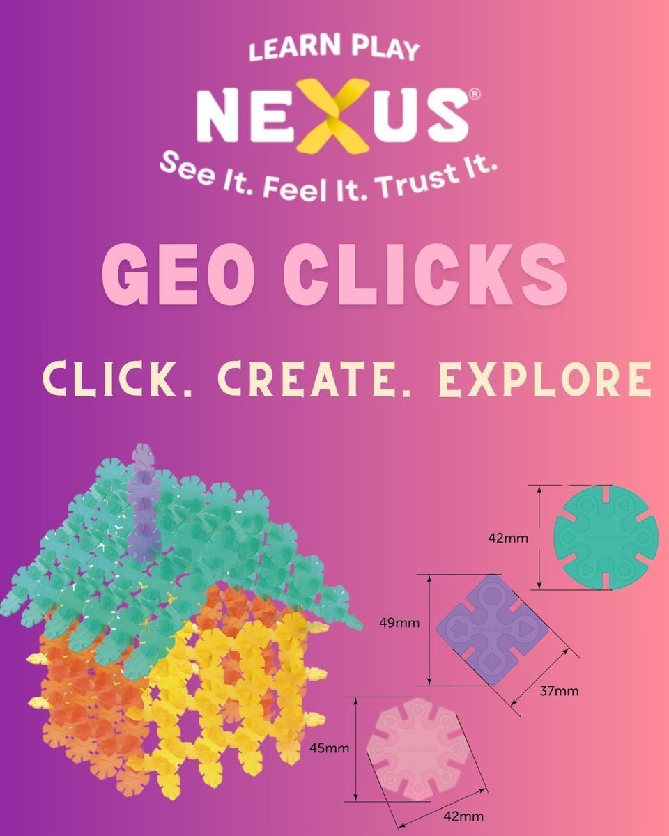 Get ready to CLICK into creativity! 💥 Build, design, and discover endless shapes and structures with Geo Clicks — the perfect mix of fun and learning! 🧠🎨 #GeoClicks #STEMLearning #PlayToLearn