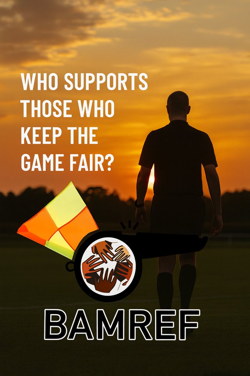 BAMREFOfficial's tweet image. Referees face:
 ⚽️More games
 🗂️More admin
 💷Less pay
 😤More abuse
 🏃🏾‍♂️Higher expectations

It’s time to stop the lip service.
BAMREF calls for:
 🗣️Safe spaces
 🤝🏾Diverse mentors
 💰Fair pay
 🧩Trauma-aware training
 🏛️Wellbeing in governance

Mental health isn’t a “nice to…