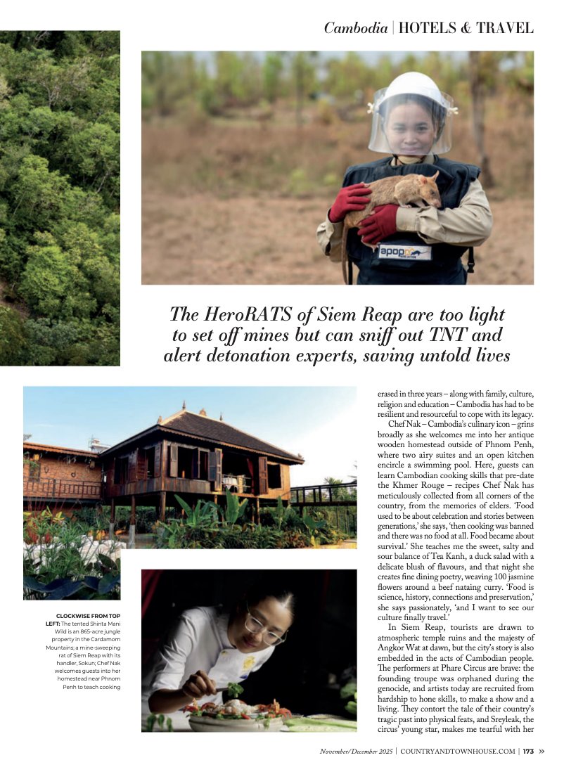 herorats's tweet image. Thank you Country &amp;amp; Town House for featuring #APOPO and our #HeroRATs in your latest edition. We’re grateful for the spotlight on our work and for helping share the impact of scent detection animals with a wider audience.

 #ImpactDriven #SocialGood #Philanthropy #AnimalHeroes