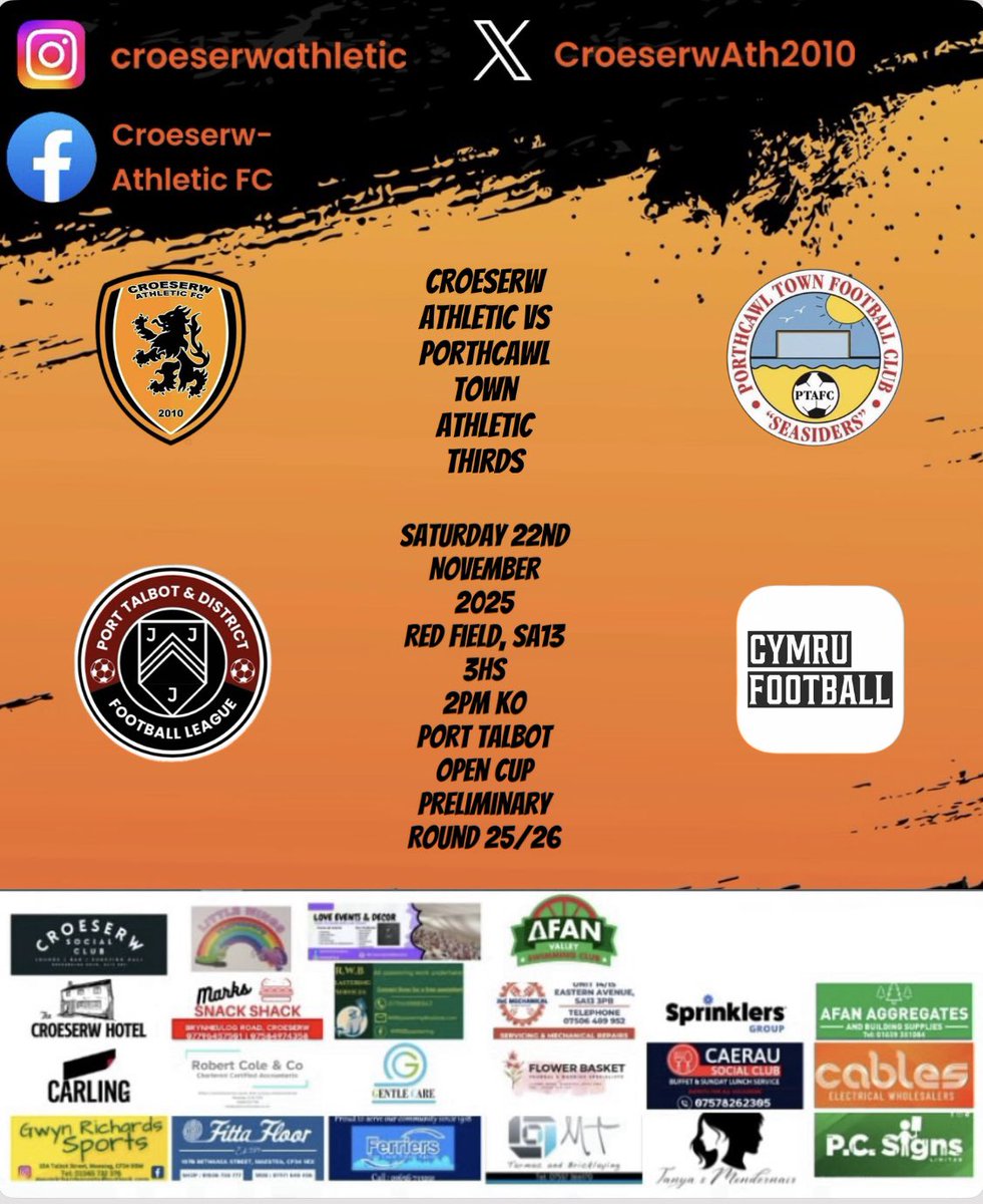 We look to put Saturday behind us this weekend when <a href="/PorthcawlTownFC/">Porthcawl Town AFC</a> thirds visit the Red Field for an open cup preliminary round game. The boys are desperate to get back to it! 🧡🖤