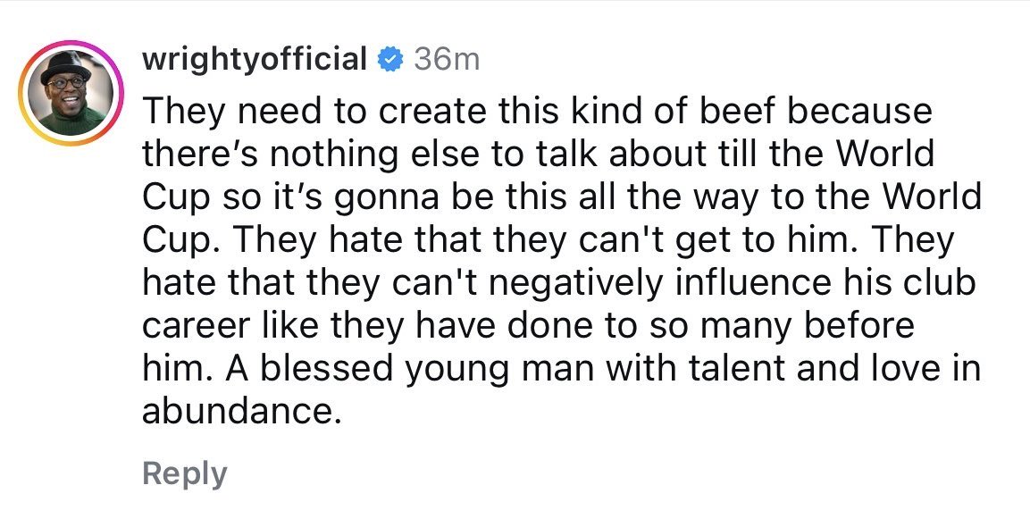 Ian Wright spot on about Jude Bellingham; as usual. 👏