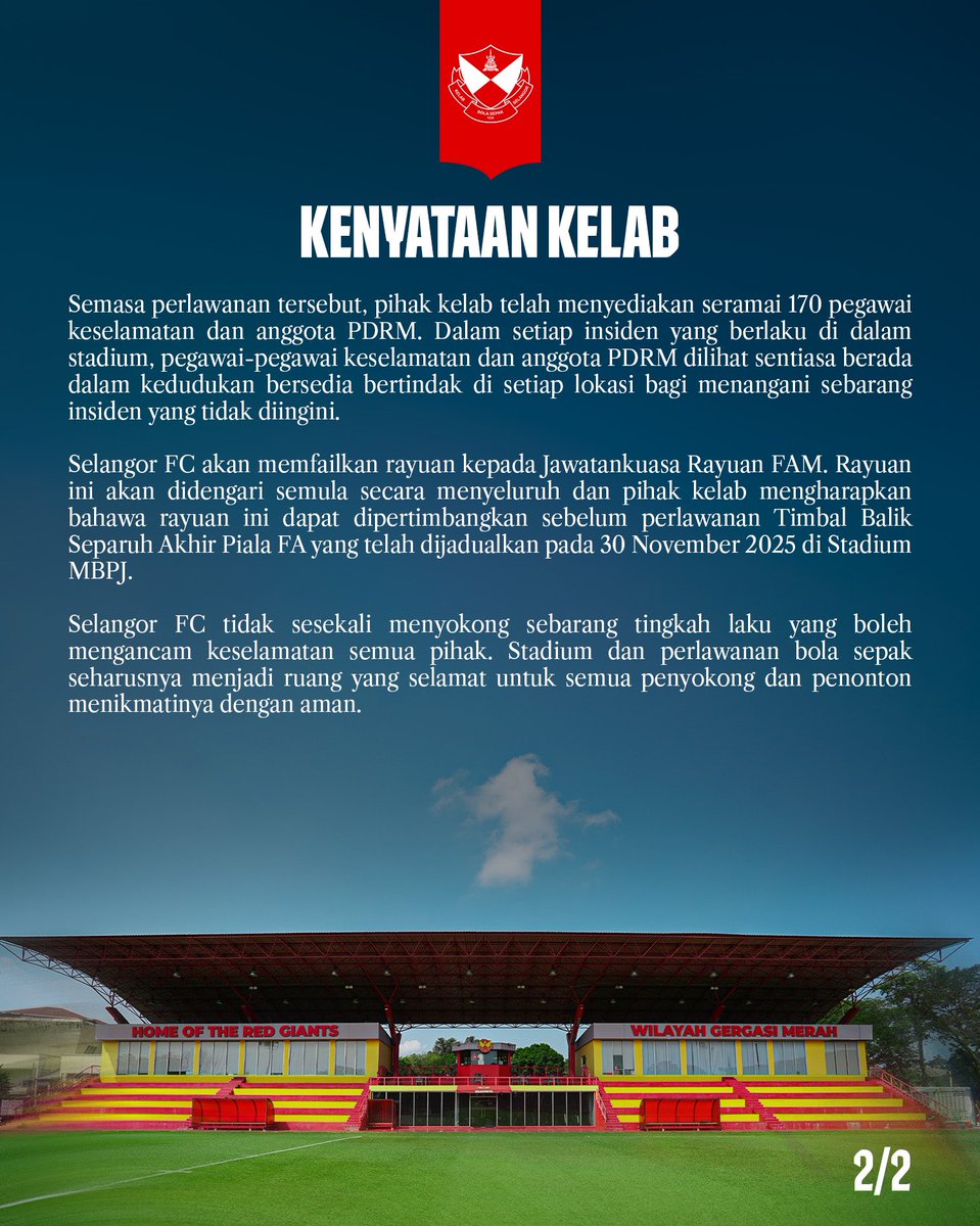Selangor FC tweet media