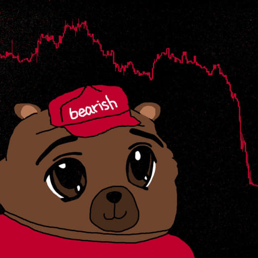 basedboboz's tweet image. #Milady Eyes #Market #Red $bobo is the bear market mascot