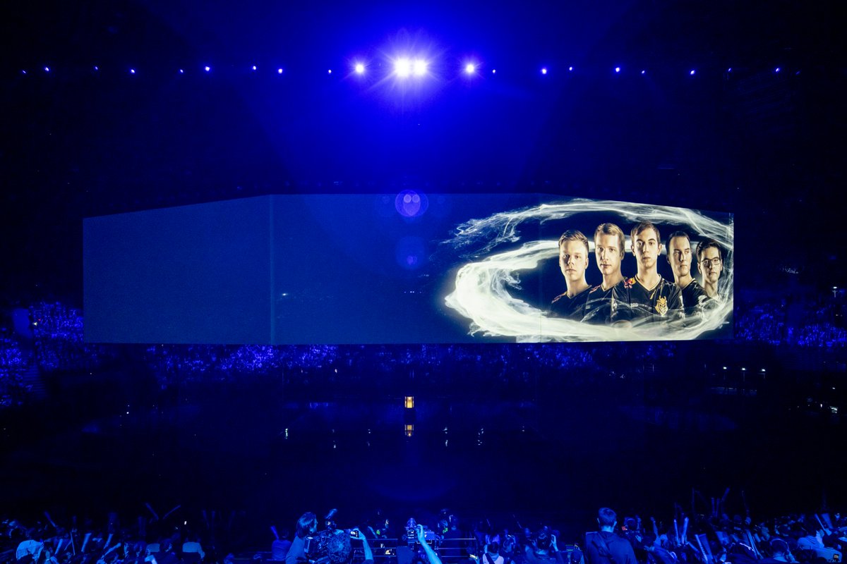 G2League's tweet image. According to the law, their Worlds trophy goes to us now