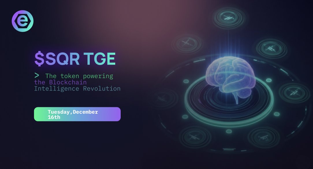 Esquire_tekAI's tweet image. 16.12.2025 - the day we officially launch $SQR.

The TGE opens access to our token, and part of the allocated pool will go to followers who leave their Solana address below.

Early entry always pays off — join in.