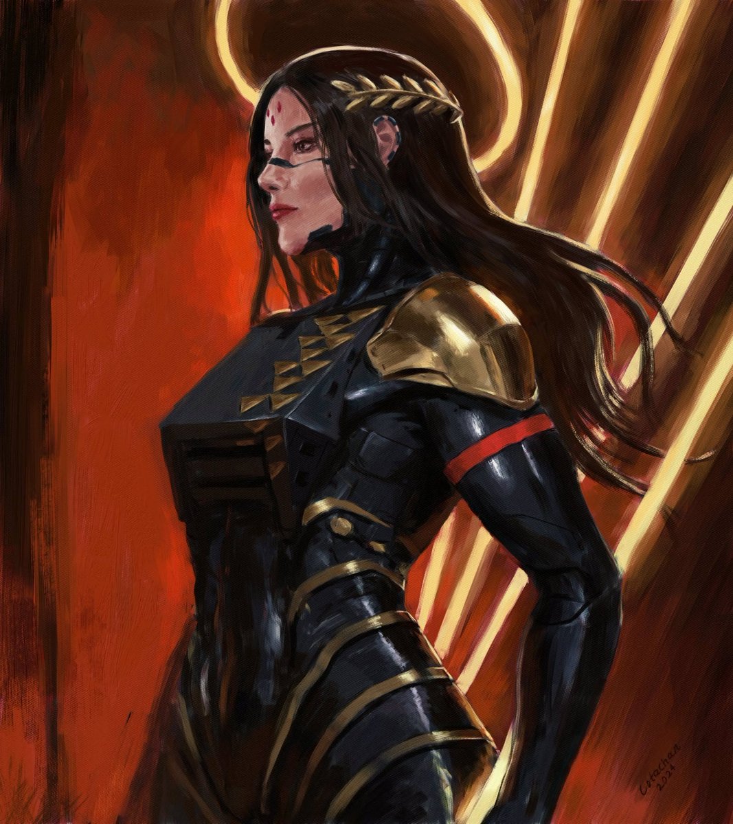 Cotachanart's tweet image. I really like how this one turned out! It was really the next step in terms of my painting skills
#SIGNALIS