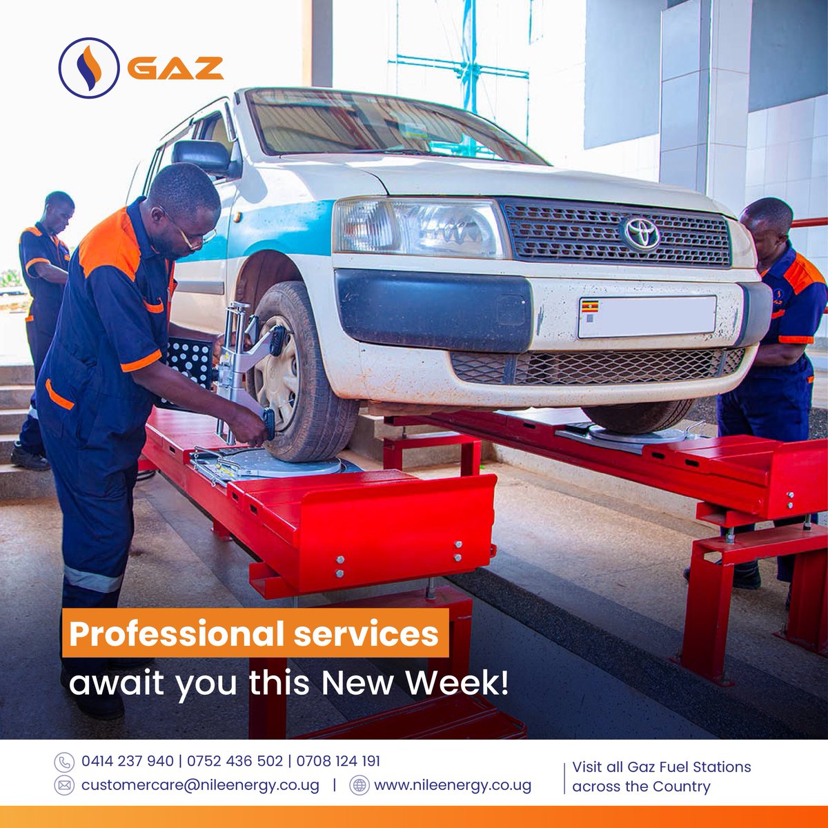 nileenergyltd's tweet photo. Nothing beats servicing your car at a Gaz service station. You get quick, reliable oil changes, free advice and maintenance checks from our service team!
Visit the nearest Gaz!
#NileEnergy #Gazautoservices #Gazservicestation https://t.co/nqyKJueMsZ