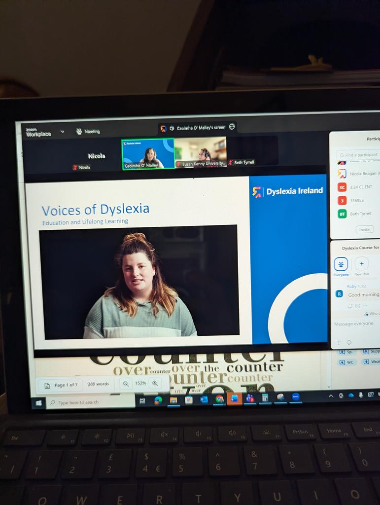 #ProudMamaMoment When your daughter pops up in a dyslexia course advocating for students with dyslexia!