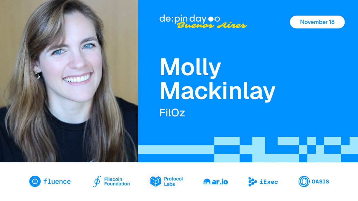 depinday's tweet image. We’re excited to welcome @momack28 to the DePIN Day stage in Buenos Aires 🇦🇷

Ecosystems grow through partnership and our work with @FilFoundation and @ProtocolLabs is what pushes the DePIN community forward ⚡️

This collaboration opens new possibilities for builders across…