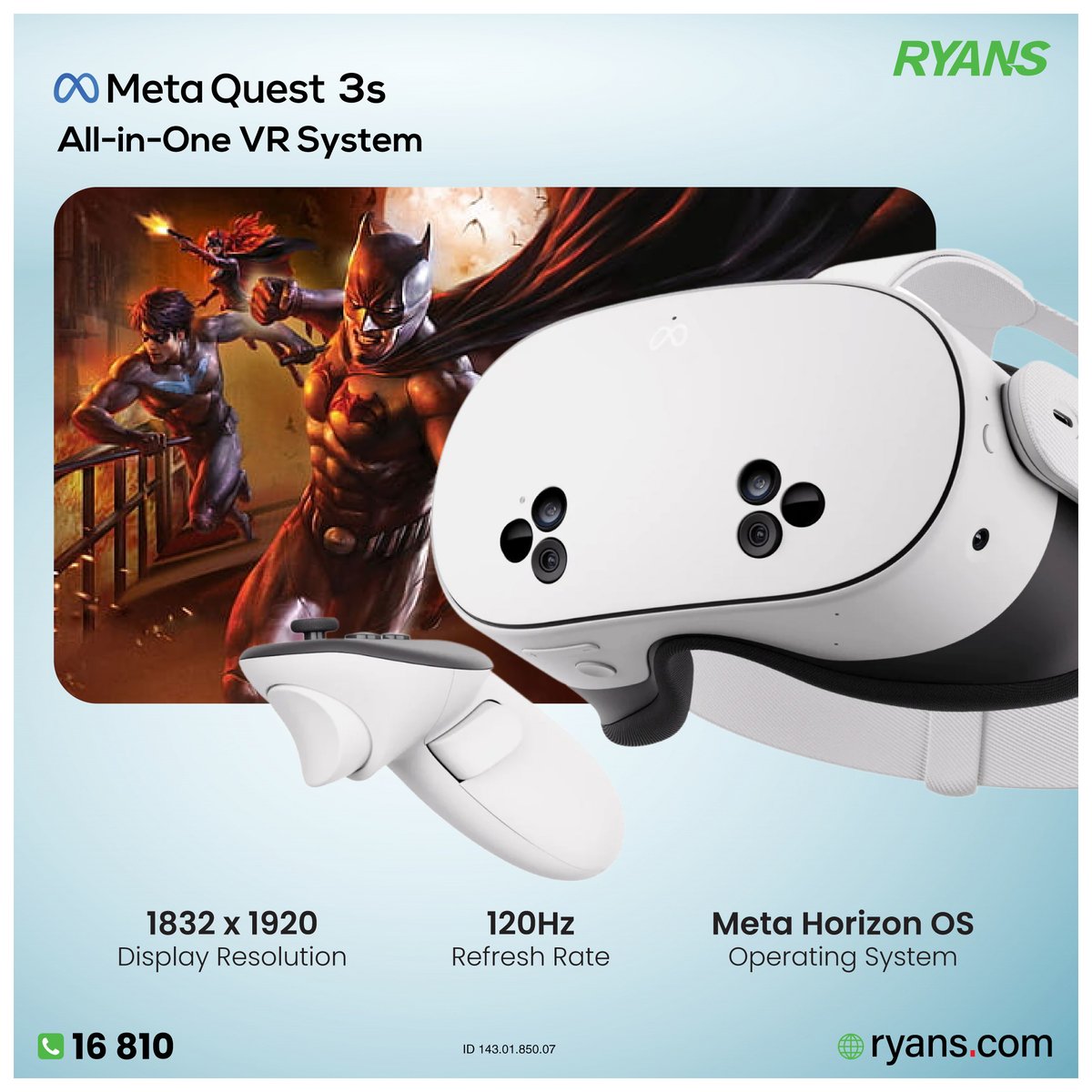 RyansComputers's tweet image. 🕶️ Step Into a New World — META Quest 3S All-in-One VR System. ryans.com/meta-quest-3s-…
📞 Call 16810 for details
#RyansComputers #MetaQuest3S #VRSystem #VirtualReality #SmoothVisuals