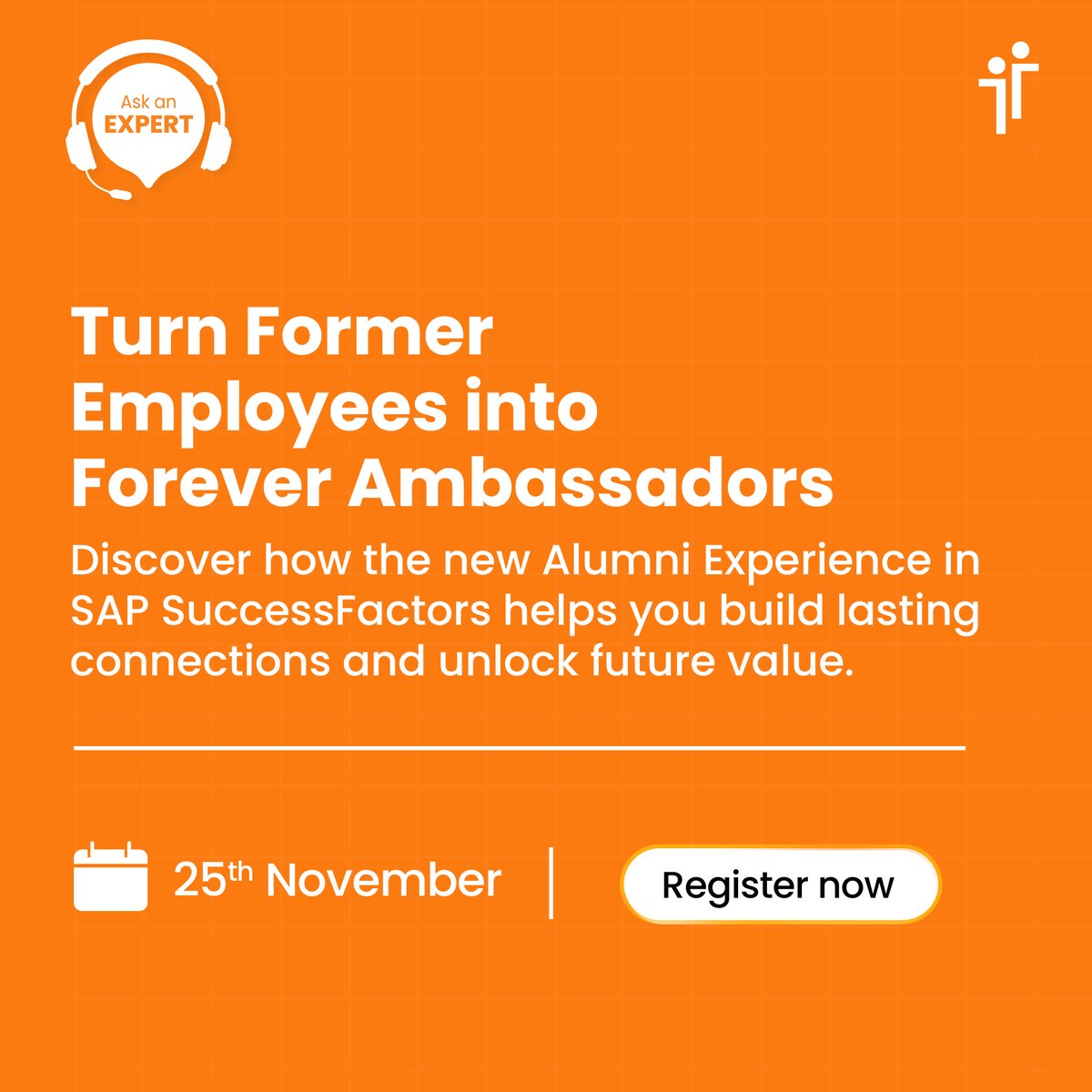 TalenTeam's tweet image. Join Sadaf Siddiqui for a first look at the new Alumni Experience in #SAPSuccessFactors!

Learn how to build community, engage ex-employees &amp;amp; drive long-term value.

Register 👉 us02web.zoom.us/webinar/regist…

#TalenTeam #SAP #AlumniExperience