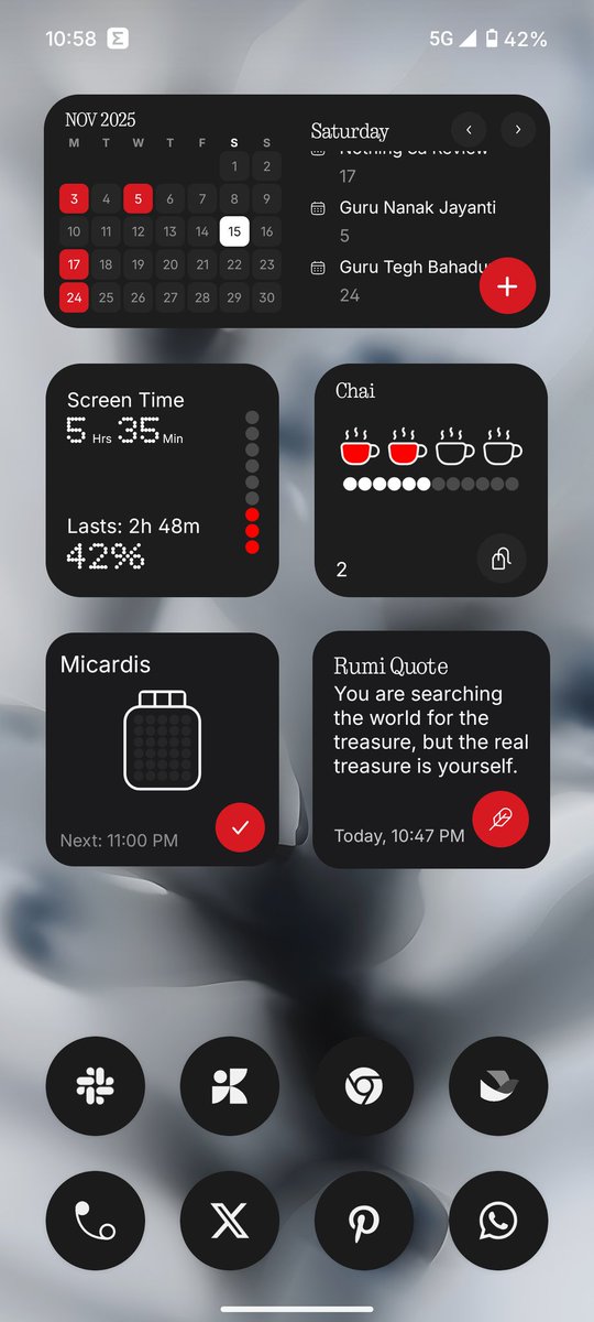AliFakhruddin13's tweet image. Fun. Interactive. Informative. Simply....
@nothing style. 

#nothingcommunity #nothing #widgets