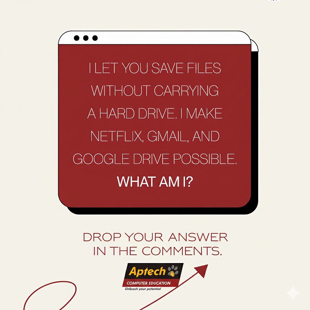 AptechR's tweet image. Can you solve our tech riddle? This one’s foundational to so much of what we do online! Comment your guess! 👇 #Aptech #TechQuiz #BrainTeaser