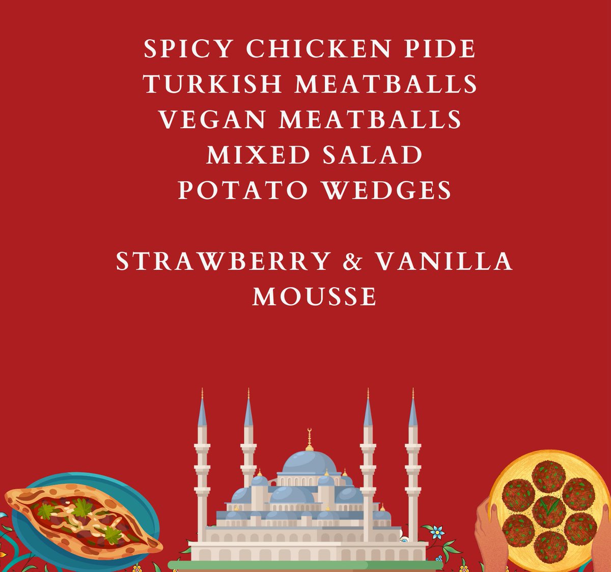 We are treating our students to the tasty delights of Türkiye this week with a special lunch themed menu. Yum!