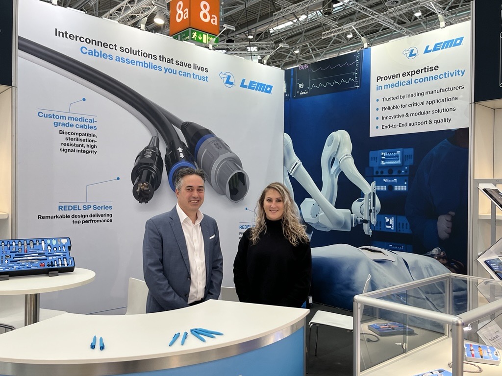 LEMOConnectors's tweet image. COMPAMED – Day 1! 🚀
Discover LEMO’s medical connector innovations: high-voltage &amp;amp; high-density, modular plastic, IP68, and single-use solutions. Complete interconnects with Northwire cables.
📍 Hall 8A – Stand N26 
#COMPAMED2025 #MEDICA2025 @MEDICA