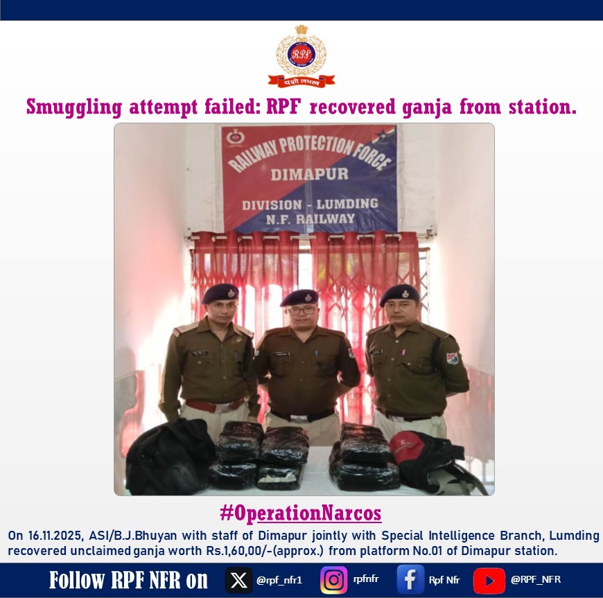rpf_nfr1's tweet image. @RPF_INDIA
@RailMinIndia
#OperationNarcos #RPF #DrugTrafficking
#ActionAgainstCrime #SentinelsOnRail