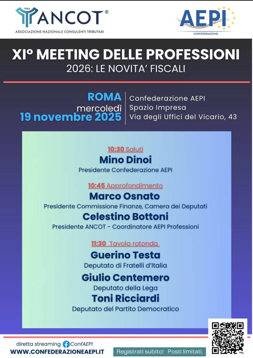 Meeting delle #professioni
Le novità fiscali
