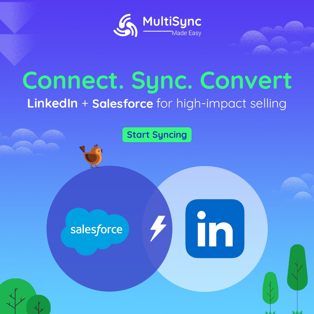 Multisynceasy's tweet image. No more inaccurate CRM entries.

Integration ensures your @linkedin engagement seamlessly updates inside @salesforce , helping teams work from one source of truth.

Install the App: bit.ly/4o7Yj1T

#cleandata #crmbestpractices #salespipeline #linkedinsales