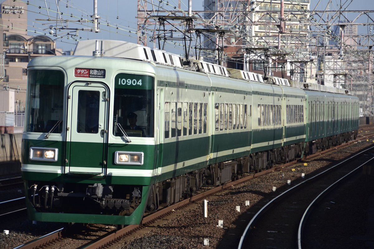 R26_7100's tweet photo. 11/11,15 南海本線7100系＋10000系

7169F＋10004F
7165F＋10007F

10年ぶりの緑ペアやっと撮れたんと検査明け同士のペアて早々みれんやつも撮れたしよかった👍 https://t.co/Ql4pUMKbWW
