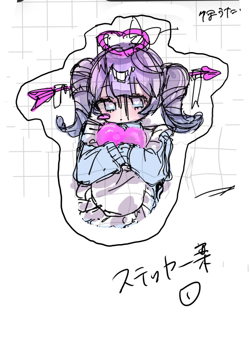 ステッカーにしたらかわいいかも~💘
