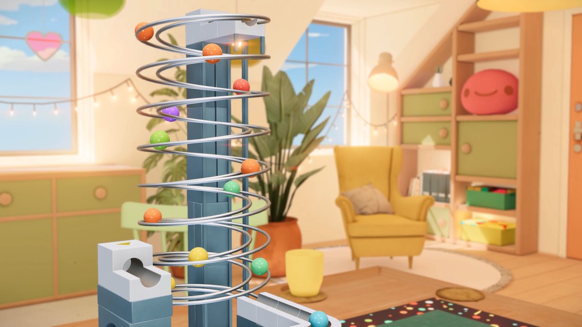 gamespark's tweet image. ビー玉転がし装置を作って遊ぶ『Cozy Marbles』Steamプレイテスト開催中！2026年リリース予定
gamespark.jp/article/2025/1…